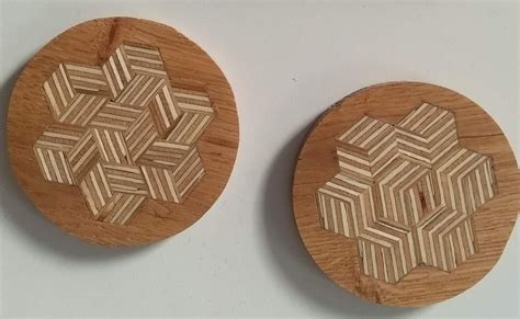 Hexagon Patterned Plywood Coasters 10 Steps With Pictures