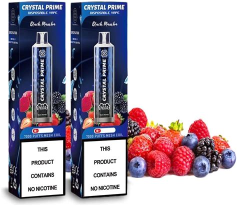 Crystal Prime 7000 Puffs Pack Of 2 Disposable Vape Pens Pod Starter Kit