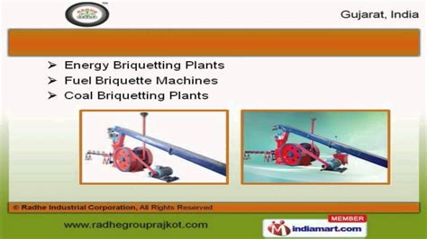 Briquetting Press Flash Air Dryer By Radhe Industrial Corporation