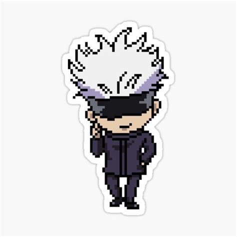 Jujutsu Kaisen Satoru Gojo Pixel Art Sticker