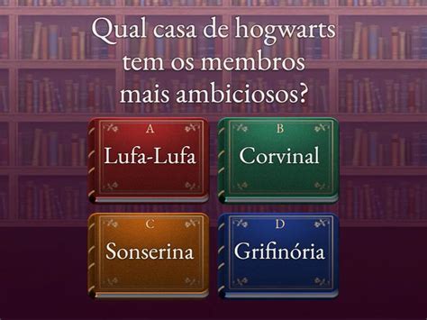 Casa De Hogwarts E Suas Caracteristicas Cuestionario