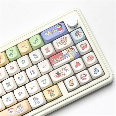 Cute Cartoon Keycaps Moa Profile Pbt Sublimation Keyboard Caps