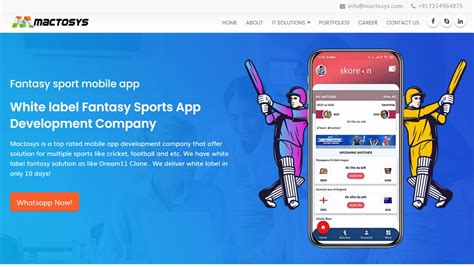 Top 01 Fantasy Sports App Development Mactosys