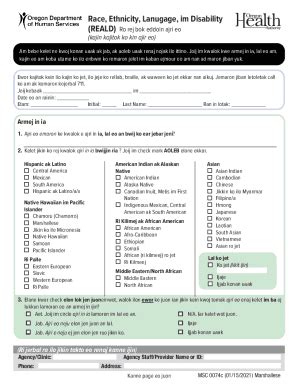 Fillable Online Apps State Or Prod Oregon Govohaoeirace Ethnicity