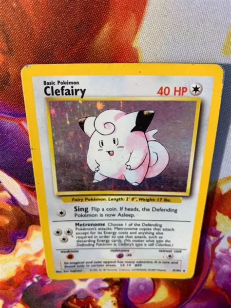 Pok Mon Tcg Clefairy Base Set Holo Unlimited Holo Rare Eur