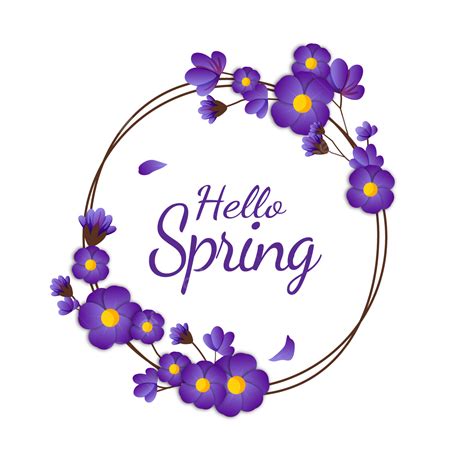 Bloom Hello Spring Vector Hd Images Hello Spring Png Hello Spring