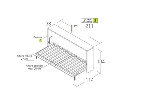 Cama Abatible Horizontal Up Down De Jjp Mobel Seismil Studio