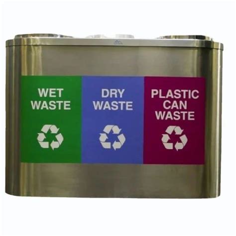 Open Top Silver Stainless Steel Dustbin For Office Capacity 50 L At