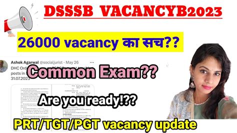 Dsssb Vacancy Prt Tgt Pgt Dsssb Vacancy Dsssb Latest