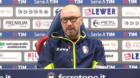 Verso Milancrotone Mister Zenga In Conferenza F C Crotone