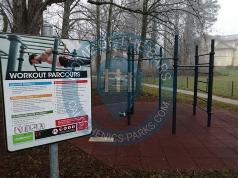 Воркаут площадка - Оберальм - Calisthenics Gym Löwensternpark - Австрия ...