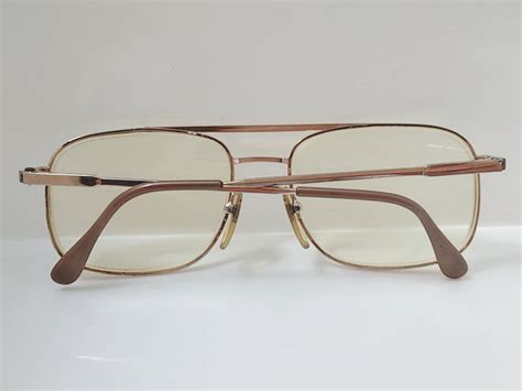 Vintage 80s Lamy Gold Aviator Eyeglasses Frame Made In Etsy