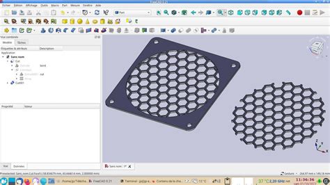 FreeCAD 0 21 et 0 20 Créer facilement une grille pour ventilateur