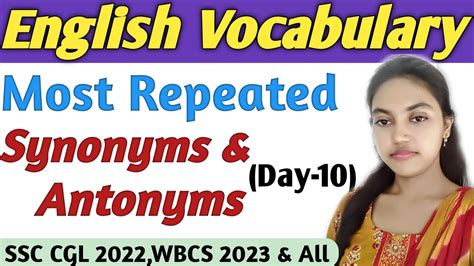 Most Important Synonyms Antonyms For Ssc Cgl Wbcs Chsl Ssc