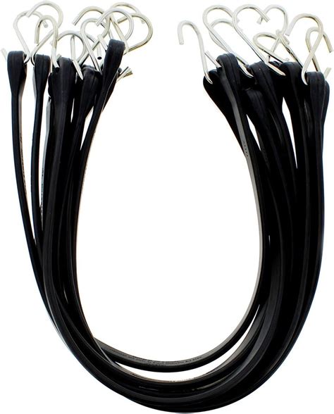 Abn Epdm Bungee Cords With Hooks 10 Pack 31in 54in Max Stretch