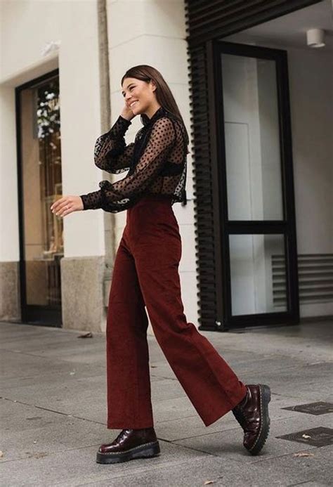 Maroon outfit ideas with formal wear, trousers | Outfits With Corduroy Pants | Corduroy Pant ...