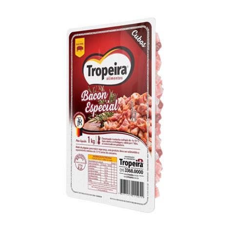 BACON EM CUBOS TROPEIRA 1 KG Cecoti