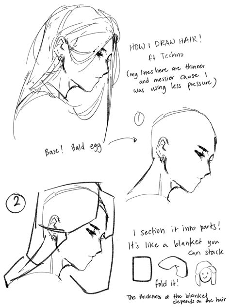 How To Draw Hair Step By Step Tumblr