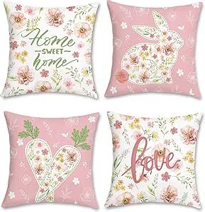 Amazon Bonhause Spring Floral Throw Pillow Covers X Inch