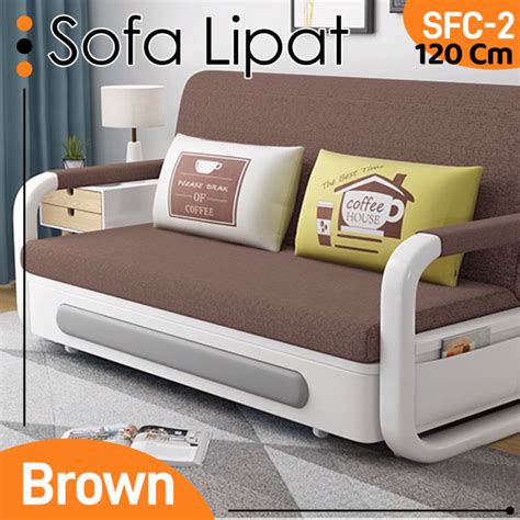 Sofa Bed Lipat 120CM Minimalis Sofa Lipat Tidur Sofa Bed Kursi Tamu