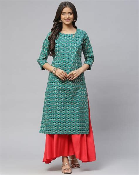 Buy Aarika Women S Green Color Printed Kurti Online At Best Prices In