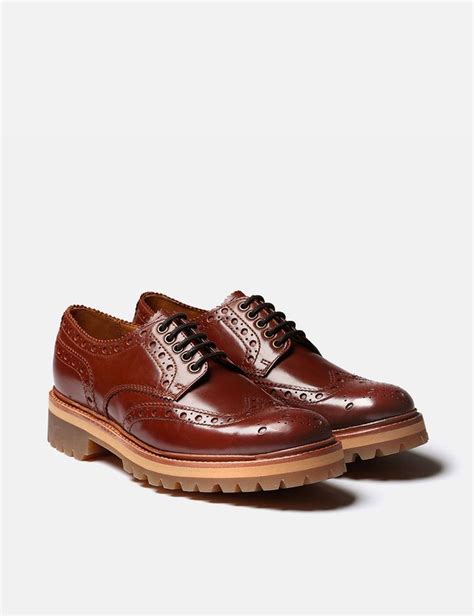 Grenson Archie Brogue Colorado Leather Tan Brogues Brogues Style