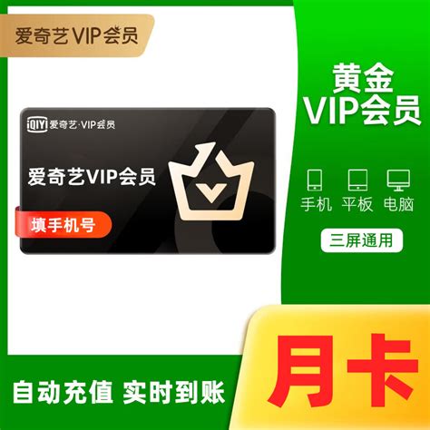 爱奇艺vip黄金会员一个月1个月30天月卡 爱奇艺视频会员充值 即时到账 不支持电视tv端 京东商城【降价监控 价格走势 历史价格】 一起