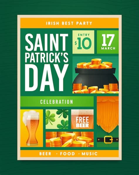 Premium Vector Saint Patrick S Day Party Poster Design