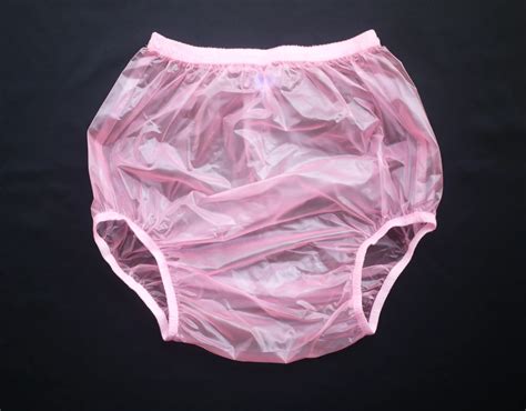 ABDL Haian Pantalon En Plastique Pour Adulte Pull On Couleur Rose