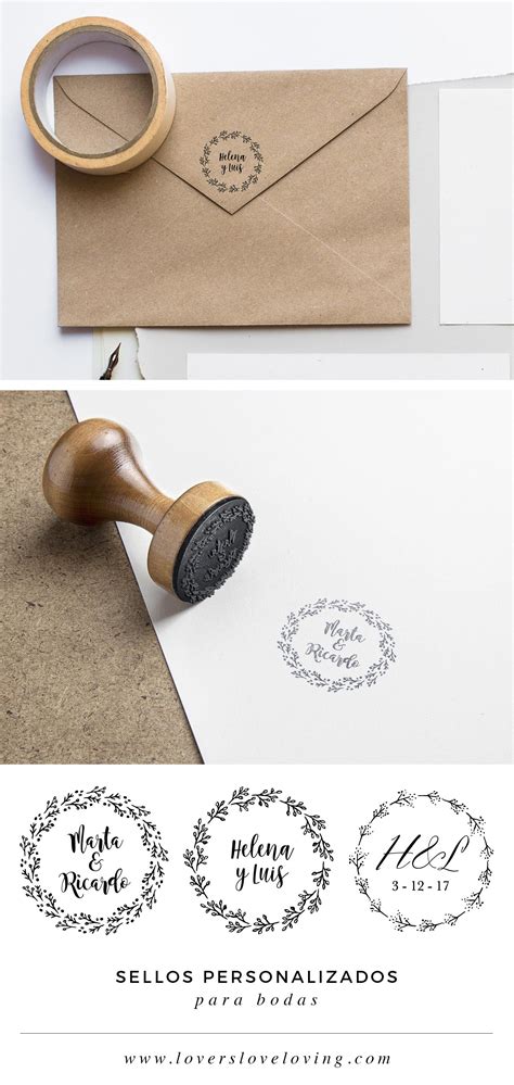 Sellos Boda Sello Caucho Boda Wedding Stamps Sello Boda Personalizado