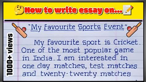 What Is Your Favorite Sport And Why Essay Sitedoct Org