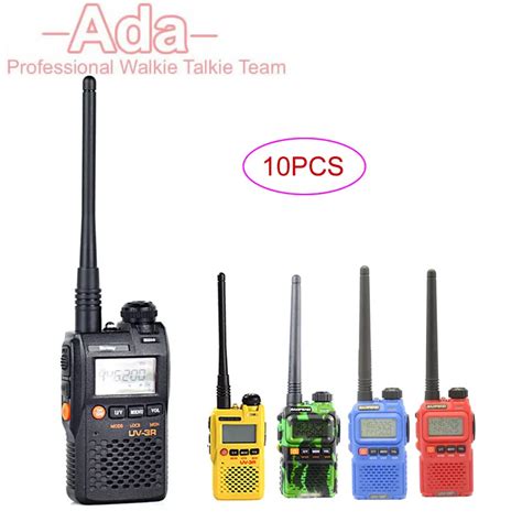 10PCS NEW Mini Portable Baofeng UV 3R Black Dual Band VHF UHF UV 3R