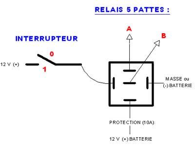 Branchement Relais V Broches