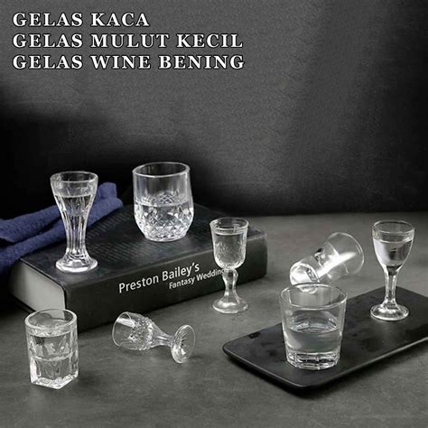 Jual Gelas Wine Mini Gelas Kaca Tebal Gelas Mulut Kecil Shopee