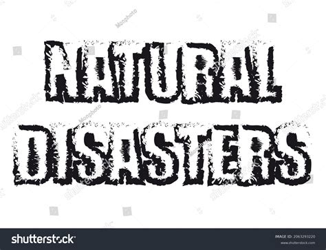 Natural Disaster Text On White Background Stock Vector (Royalty Free ...