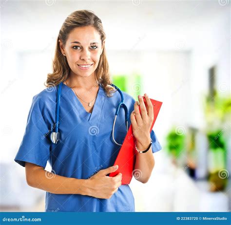 Blonde Nurse Stock Photo Image Of Coat Professional 22383720