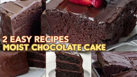 2 Easy And Simple Moist Chocolate Cake Recipes Youtube