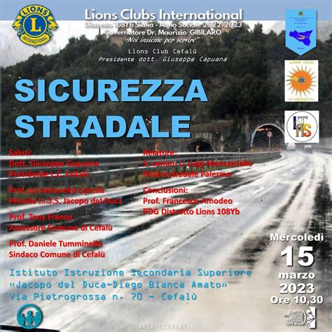 Il Lions Club Cefal Organizza Un Incontro Con Gli Studenti E La