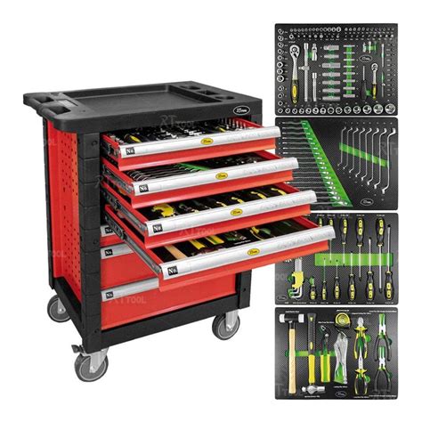 New Pcs Tool Trolley With Hand Tools Mechanical Workshop Tool