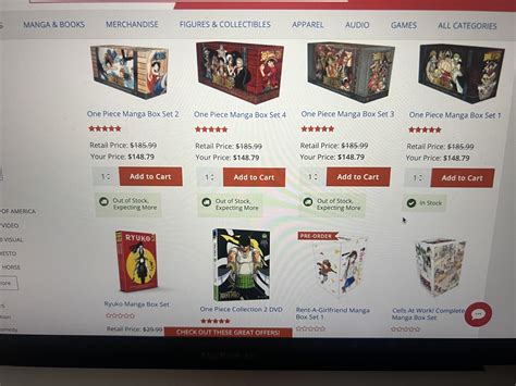 One piece box set 1 restock back up in stock on RSA : r/mangadeals