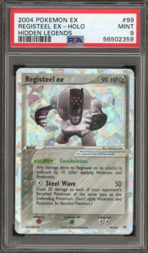 Pokemon Registeel Ex Ex Hidden Legends Ultra Rare Psa Mint Ebay