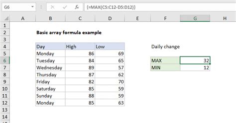 Basic Array Formula Example Excel Formula Exceljet