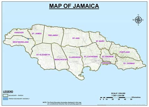 Jamaica Constituencies Map Map Of Jamaica Constituencies Caribbean