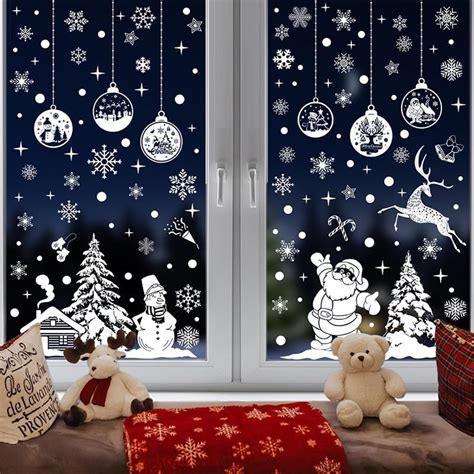 Amazon De 200 Fensterbilder Weihnachten Schneeflocken Weihnachtsdeko