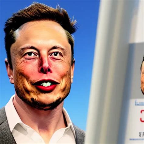 A Picture Of Elon Musks Face On The Side Of A Rocket Stable Diffusion