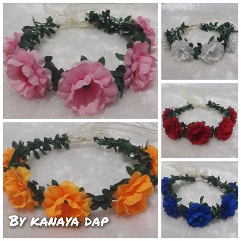 Jual Flower Crown Bunga Besar Bando Mahkota Tiara Rambut Hiasan Kepala