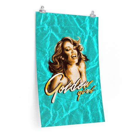 Golden Girl [coloured Bg] Premium Matte Vertical Posters Nordacious Art