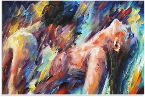 Erotic Wall Art Nude Men And Women Kissing Sex Abstract Sexy Canvas