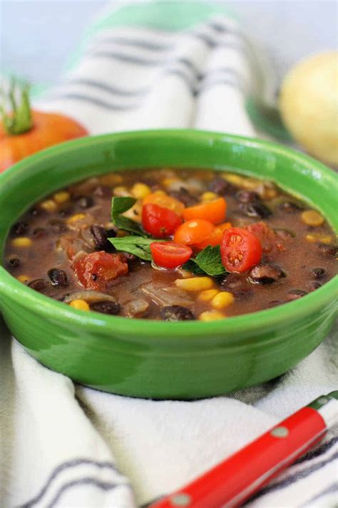 Quick And Easy Vegan Black Bean Soup The Pretty Bee