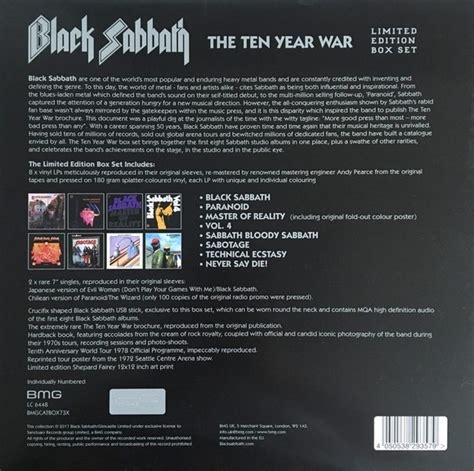 Black Sabbath The Ten Year War Limited Numbered 8 Vinyl Lp 2 7 Box Set For Sale Online And In Sto